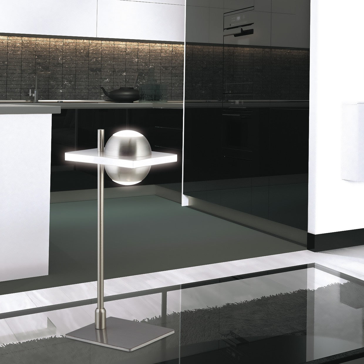 Medidas de la lámpara de sobremesa FANTON LED AJP/Alemar (Ref. 60216), 4000K luz neutra. Luzguru.com