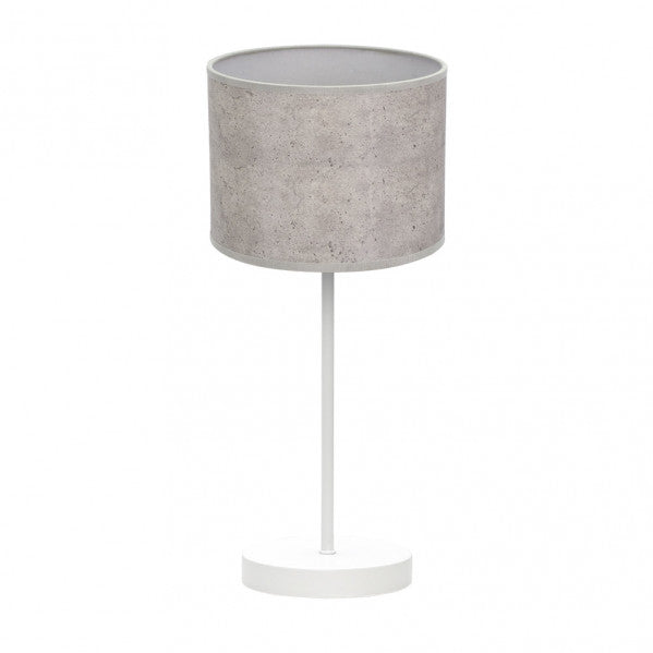 Lámpara de Sobremesa Jerte 42 cm Blanco y Cemento Gris Fabrilamp - vista principal | Fabrilamp / Abrila