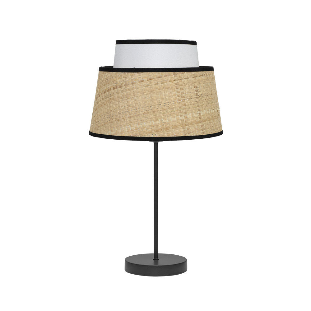 Lámpara de mesa Jia Natural Fabrilamp / Abrila, Ref. 177771001, diseño moderno para dormitorio