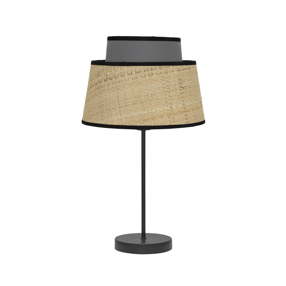 Sobremesa Jia Natural/Gris Fabrilamp / Abrila 177771028, lámpara de mesa moderna