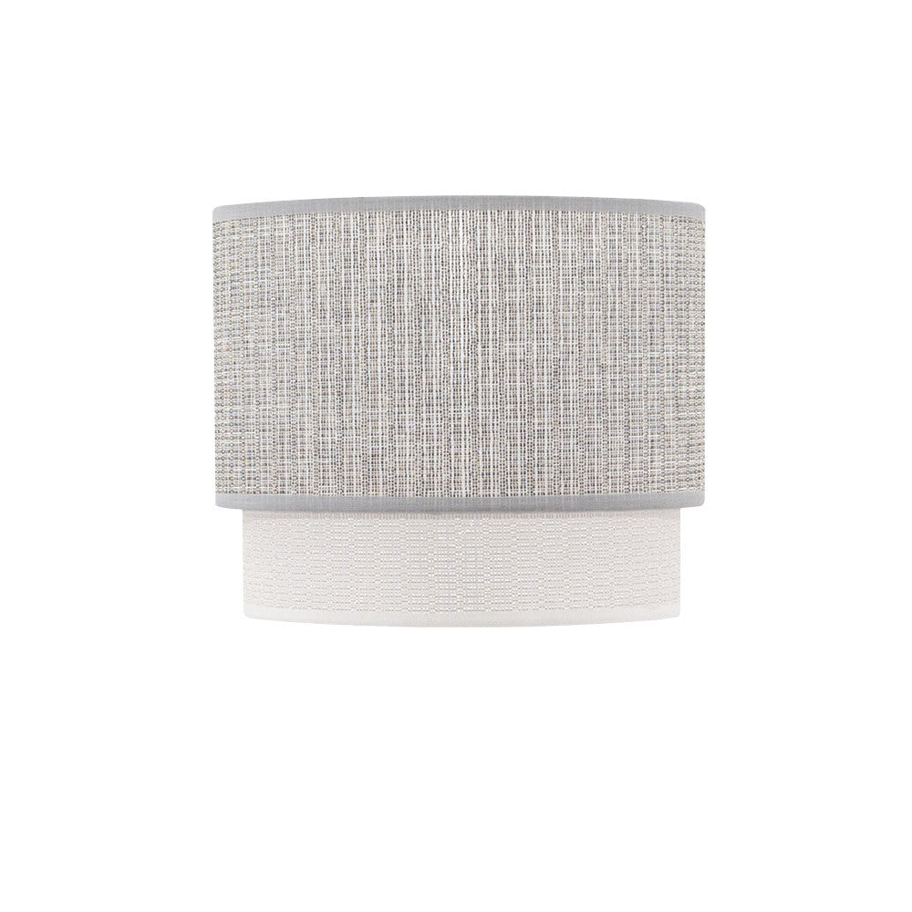Pantalla Kenya Fabrilamp / Abrila E14 Textil Gris y Blanca - 99.PA-111071028