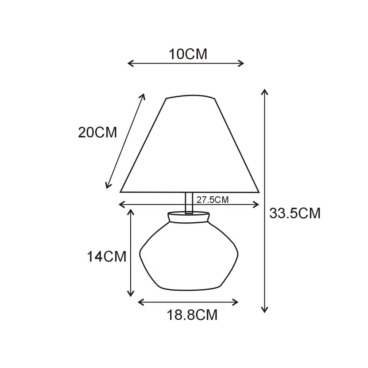 Sobremesa Larry Gris AJP/Alemar (Ref. 11652): Dimensiones detalladas. Ilumina tu espacio con estilo y calidad excepcional. Compra en LuzGuru.