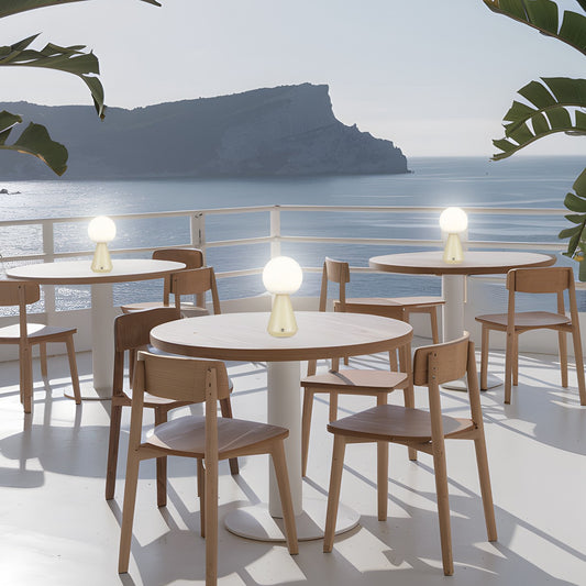 Sobremesa LED Logal Arena Mate AJP/Alemar (Ref. 11707) - Medidas. Luzguru.com