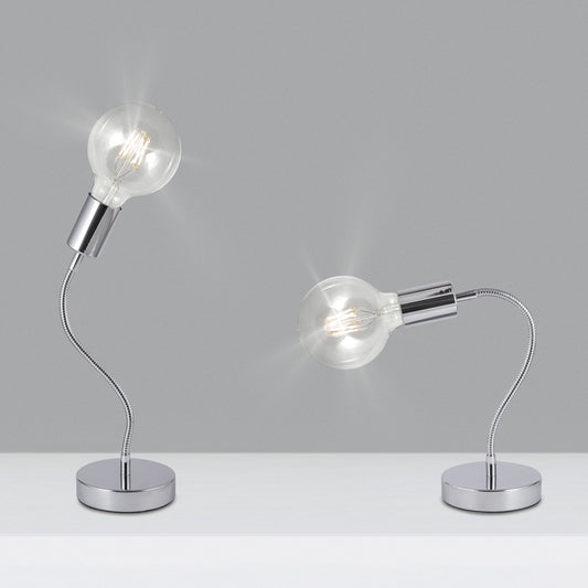 Sobremesa Melisa Cromo AJP/Alemar Ref. 60031 - Medidas detalladas. Luzguru.com