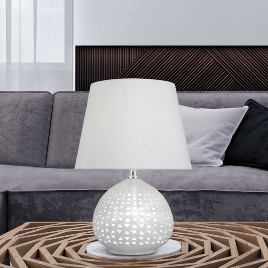 Sobremesa Morgan Blanca AJP Alemar Ref. 3268PT-1PBL - Medidas, luzguru.com