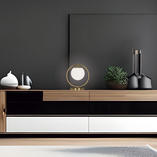 Medidas Sobremesa Odil Latón AJP/Alemar Ref. 11311 - LuzGuru