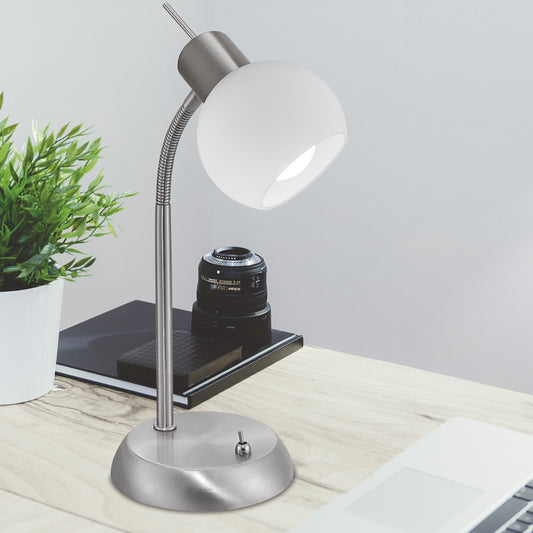 Medidas lámpara sobremesa Opal Niquel Satinado AJP/Alemar Ref. 10449 - LuzGuru