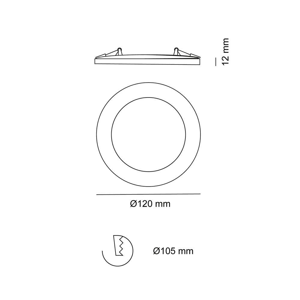 Downlight LED con 480 lúmenes ideal para iluminar cocinas