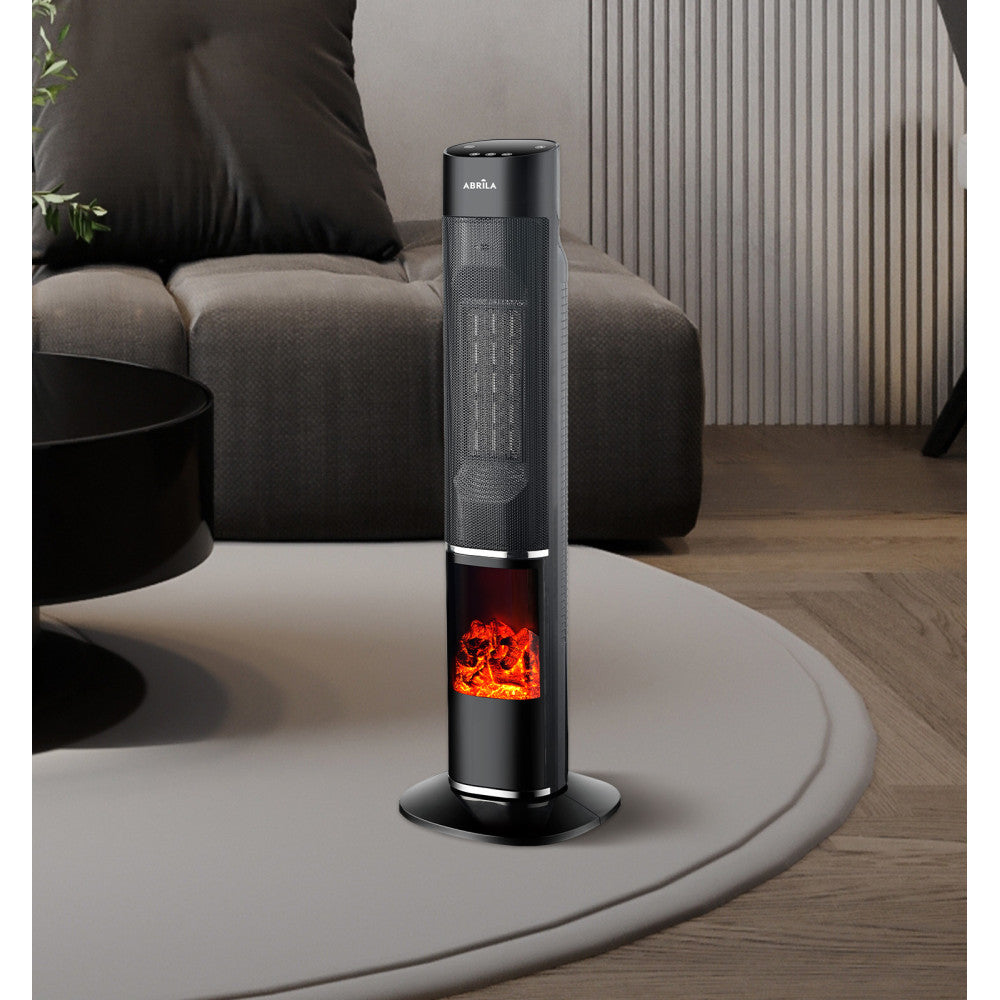 Termoventilador Melodia fabricado en Policarbonato color Negro