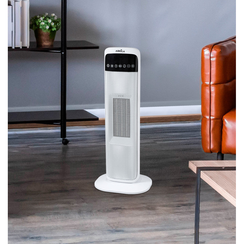 Termoventilador Guadalupe fabricado en ABS color Blanco y Negro