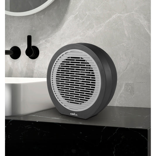 Termoventilador Brindisi fabricado en Policarbonato color Negro/Gris. Ideal para calentar tu hogar.