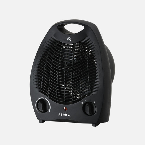 Termoventilador Eléctrico Kraken 2000W Negro con Termostato Fabrilamp - Vista frontal principal en fondo blanco | LuzGurú