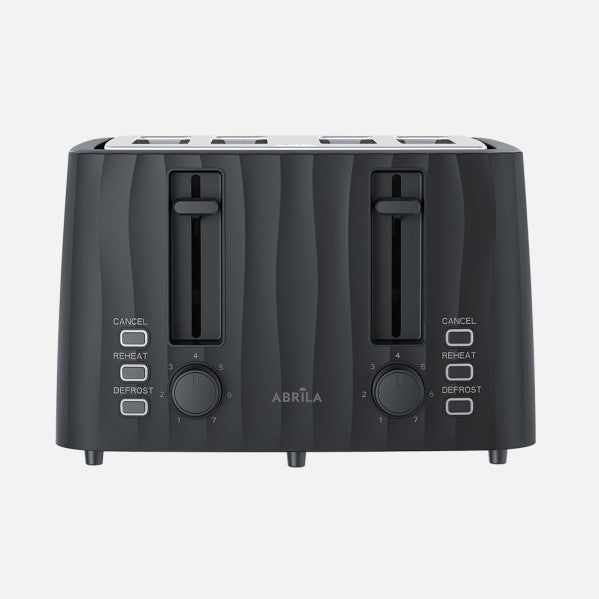 Tostador de Pan Ficus 1860 W 4 Ranuras Negro Fabrilamp - Vista frontal principal en fondo blanco | LuzGurú