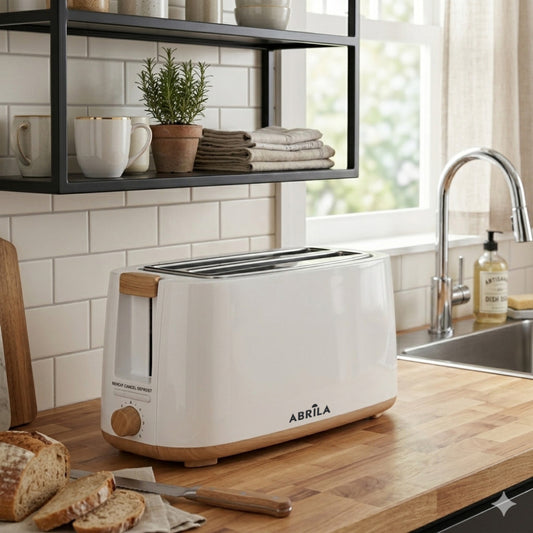 Tostador EUME fabricado en metal color Blanco/Haya, ideal para tu cocina