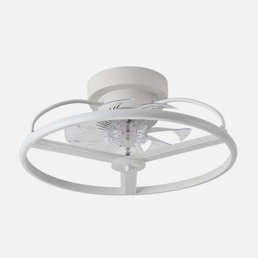 Ventilador de techo BORA fabricado en metal y policarbonato color blanco