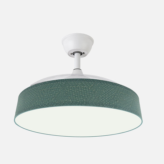 Ventilador Boga fabricado en metal, ABS, textil y policarbonato color Blanco / Verde