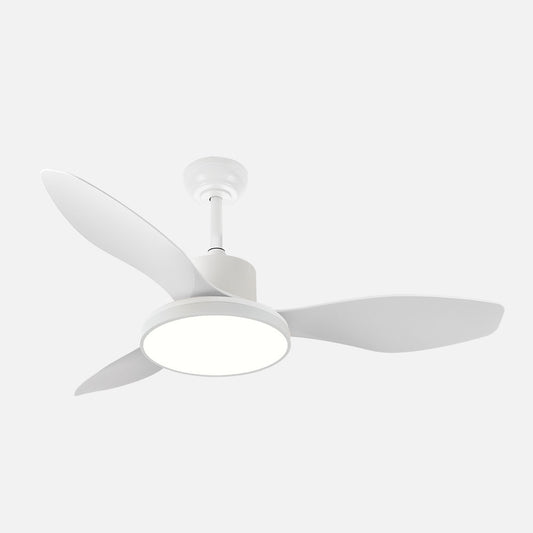 Ventilador Mandala fabricado en metal color blanco con luz RGB