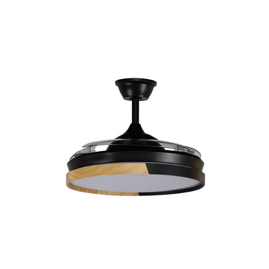 Ventilador Emperador fabricado en Metal color Negro/Haya