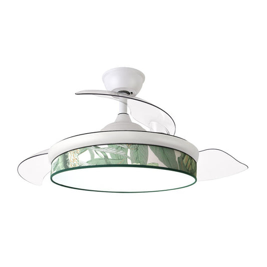 Ventilador de Techo con Luz Moda 108 cm Aspas Retráctiles Blanco y Verde Fabrilamp - imagen 2 | Fabrilamp / Abrila
