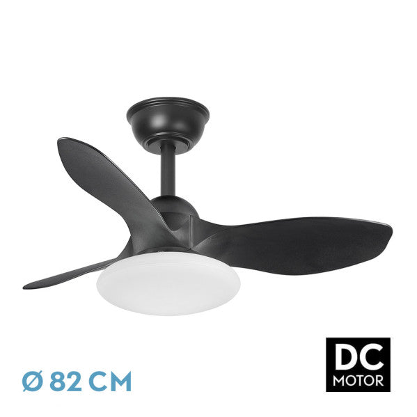 Ventilador de Techo con Luz LED Paramo 82 cm Fabrilamp - Negro | Fabrilamp / Abrila