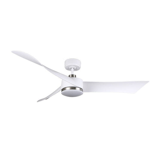 Ventilador de techo Tempel fabricado en metal ABS policarbonato color blanco níquel