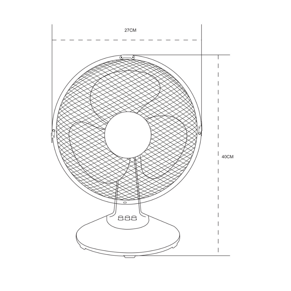 Ventilador Cefir fabricado en PP color blanco, ideal para tu escritorio