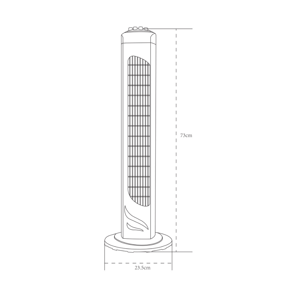 Ventilador de torre silencioso ideal para dormitorio