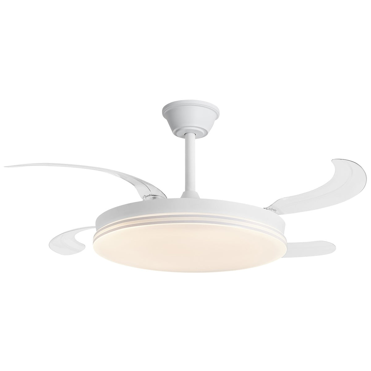 Ventilador de Techo Retráctil Ecos Blanco 50 cm LED 72W AJP - vista principal | AJP / Alemar