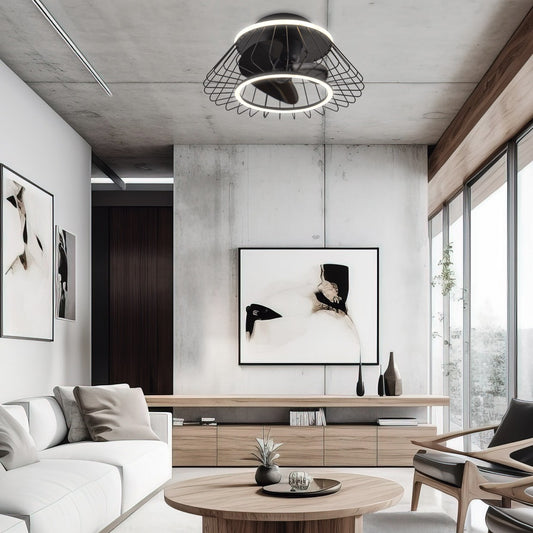 Medidas Ventilador Malabo Negro 50cm AJP Alemar Ref. 11548 - LuzGuru