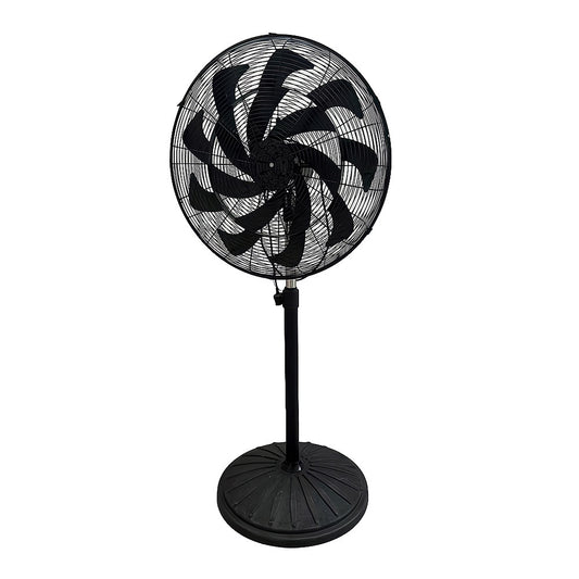 Ventilador Centurion fabricado en metal color negro