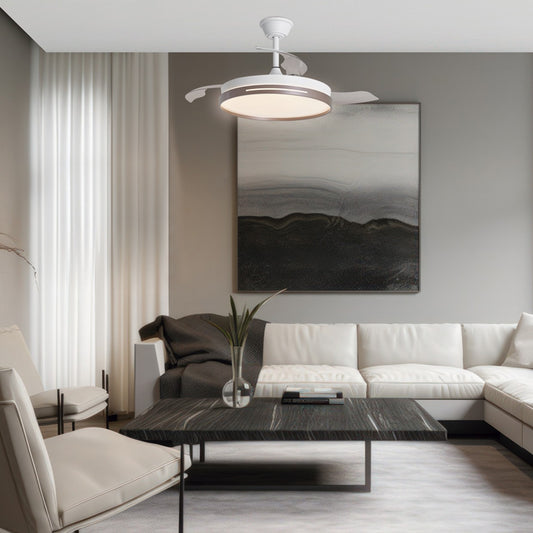 Ventilador Togo Café 50cm AJP/Alemar (Ref. 11815) - Detalles: diseño elegante, 3 palas, luz LED regulable, mando a distancia. LuzGurú