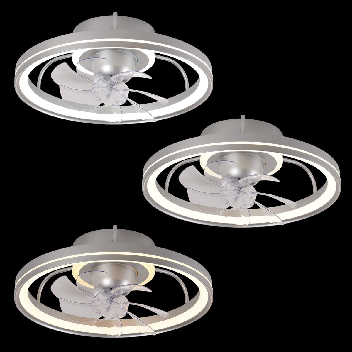 Medidas ventilador techo AJP Alemar Tom 50cm plata (Ref. 11545) - LuzGuru