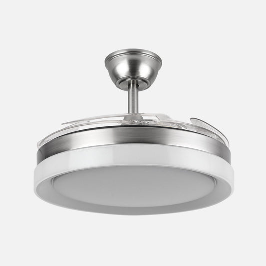 Ventilador de Techo Zenit 107 cm Aspas Retráctiles LED Níquel Fabrilamp - imagen 2 | Fabrilamp / Abrila · Ref. 208491303