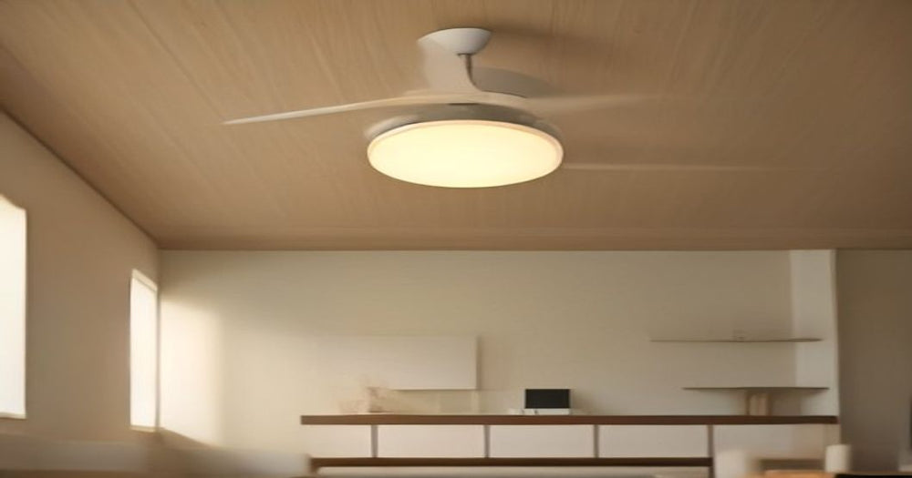 Ventilador de techo con módulo LED redondo iluminado