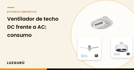 Ventilador de techo DC frente a AC: consumo. Fotos de producto: ventiladores de techo Camaleón, Teo y Tatiana