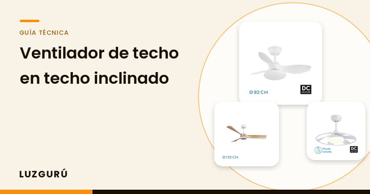 Ventilador para techo inclinado: cómo elegirlo. Fotos de producto: Ventilador de Techo con Luz LED Paramo, Ventilador de…