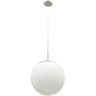 Colgante GLOBAL Interlusa 1xE27 Níquel/Blanco ajustable para iluminación interior