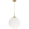 Colgante GLOBAL de Interlusa D.25cm Oro/Blanco con altura regulable
