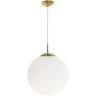 Colgante GLOBAL Interlusa Oro/Blanco D.30cm con altura regulable