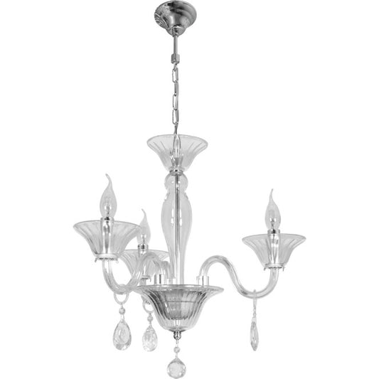 Lámpara de Techo Rosalina 49 cm Transparente Interlusa - Vista frontal principal en fondo blanco | LuzGurú