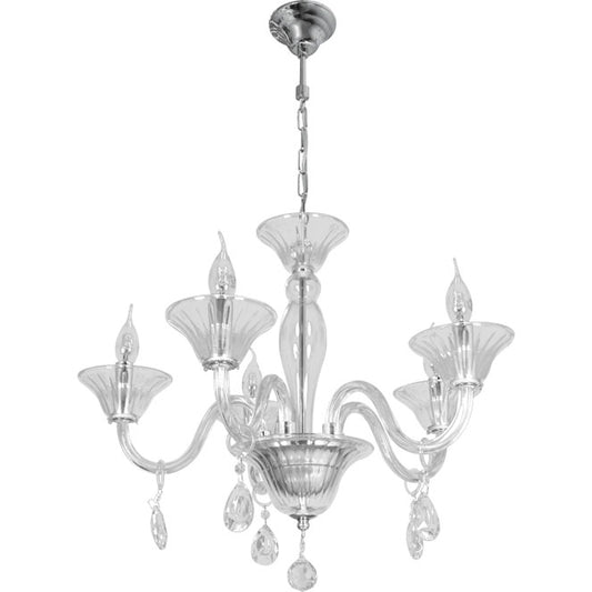 Lámpara de Techo Clásica ROSALINA 60 cm Transparente Interlusa - Vista frontal principal en fondo blanco | LuzGurú
