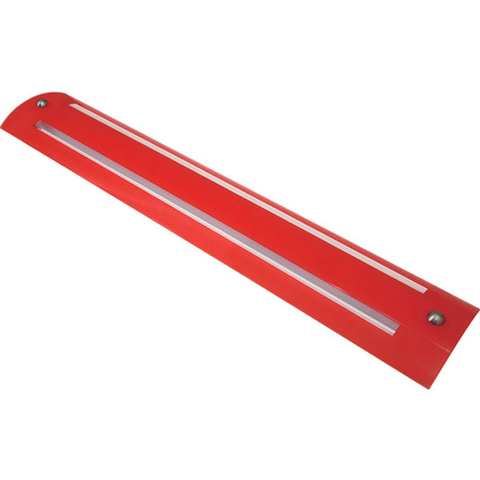 Plafón LED RUBI 66 cm Rectangular Rojo Interlusa - Vista frontal principal en fondo blanco | LuzGurú