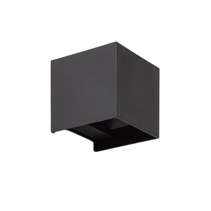 Aplique LED IP65 de Muñoz e Hijos (Apliques Exterior) en color negro cuadrado con iluminación bidireccional - Ref 005117.

