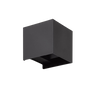 Aplique LED IP65 de Muñoz e Hijos (Apliques Exterior) en color negro cuadrado con iluminación bidireccional - Ref 005117.

