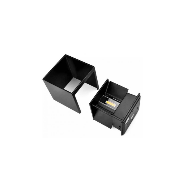 Medidas Aplique de Pared LED de Muñoz e Hijos (Apliques Exterior) en color Negro con luz bidireccional - Ref 005217