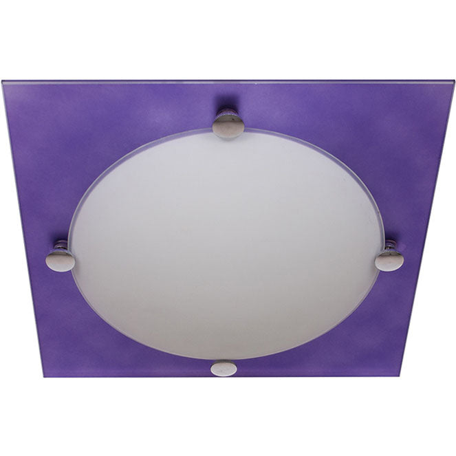 Plafón TAURO cuadrado pequeño Interlusa Berenjena/Blanco para iluminación interior