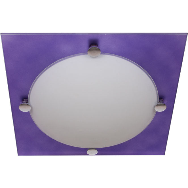 Plafón TAURO Cuadrado Grande Berenjena/Blanco Interlusa para iluminación interior