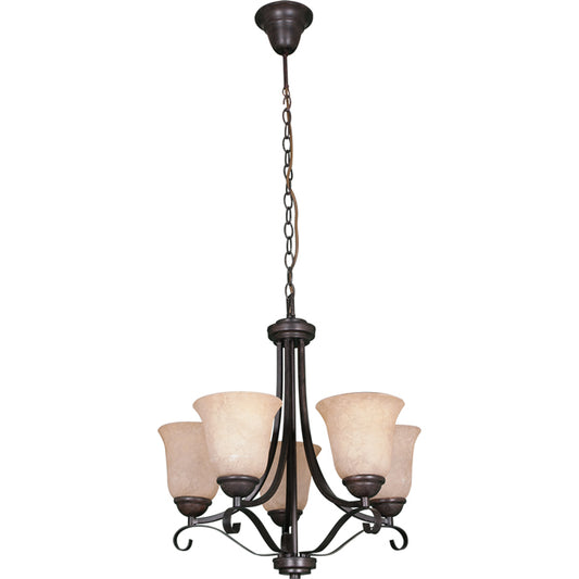 Lámpara de techo SARA LUMIT con tulipa de cristal marrón, ref. 010155002