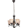 Lámpara de techo SARA LUMIT con tulipa de cristal marrón, ref. 010155002