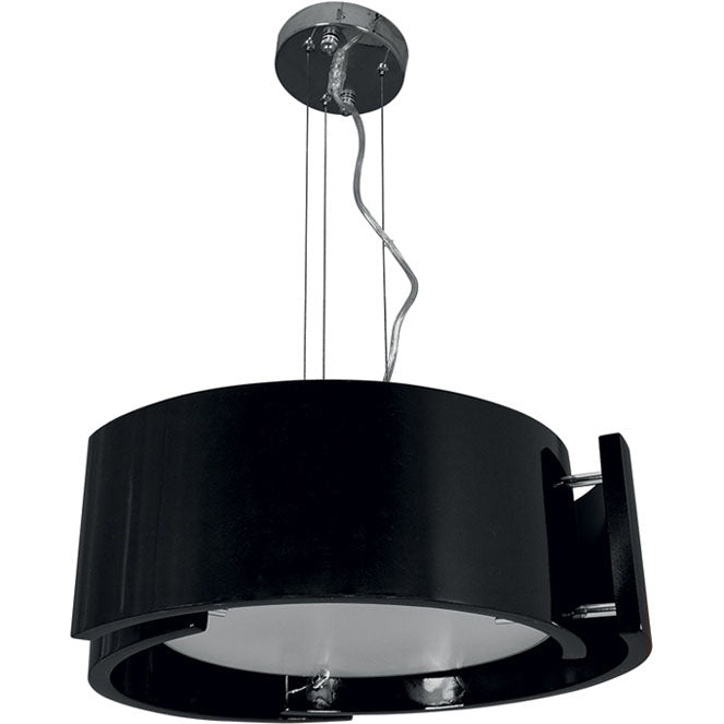 Lámpara Colgante OSLO Interlusa Negro/Cromo 3xE27 ajustable para interior